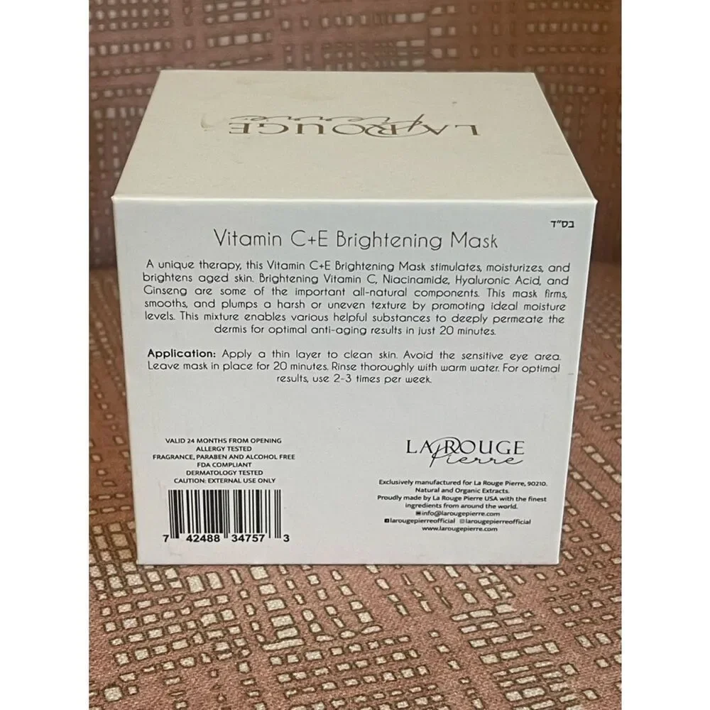 La Rouge Pierre Vitamin C+E Brightening Mask Topaz Collection Luxury Skincare